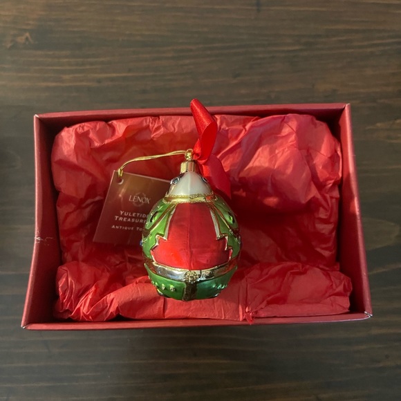 Lenox Rocket Ship Glass Christmas Ornament w/tags and Box - Picture 2 of 7